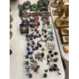 A LARGE COLLECTION OF WARHAMMER FIGURES AND VEHICLES