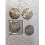 A SELECTION OF FOUR AUSTRIAN SILVER COINS , 1 X 100SH , 3 X 50SH , 1970/75