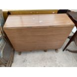 A MODERN FORMICA TOP DROP-LEAF TABLE AND LLOYD LOOM BEDROOM CHAIR