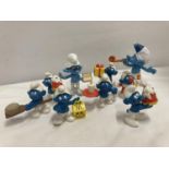 NINE MODEL SMURFS