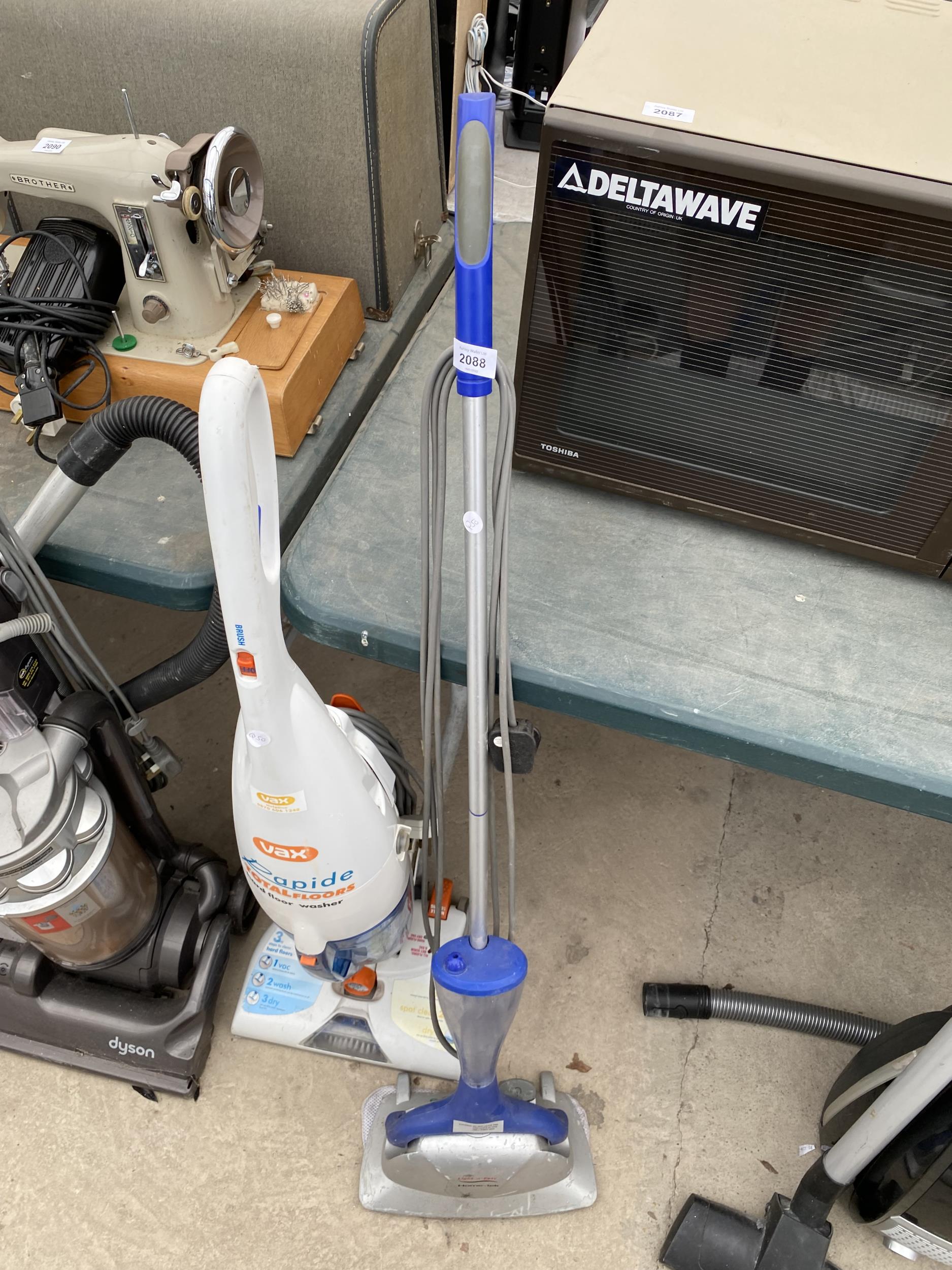 A HOME-TEK STEAM MOP AND A FURTHER VAX HARDFLOOR WASHER