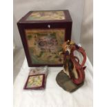 A ROYAL DOULTON ENCHANTICA FIGURINE, BOGRA, LIMITED EDITION WITH BOX AND CERTIFICATE