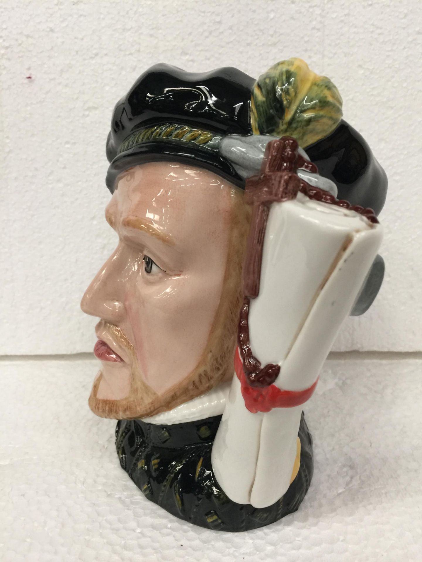 A ROYAL DOULTON LARGE CHARACTER JUG OF PRINCE PHILIP OF SPAIN - D7189 - LIMITED EDITION OF 1,000 - Image 5 of 6