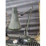 A BOTTLE GREEN ANGLEPOISE MODEL 90 LAMP