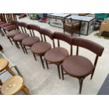 A SET OF SIX G-PLAN RETRO TEAK 'FRESCO' DINING CHAIRS