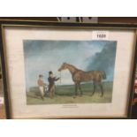 FOUR VINTAGE STYLE PRINTS OF OLD RACEHORSES TOINCLUDE 'MATILDA', 'LOTTERY', PLENIPOTENTIARY' AND '