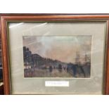 A FRAMED PRINT - 'THE OLD CUSTOM HOUSE, LOOKING SOUTH' BY ATKINSON GRIMSHAW