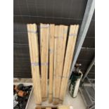 EIGHT BUNDLES OF WOODEN SLATS (L:6FT)