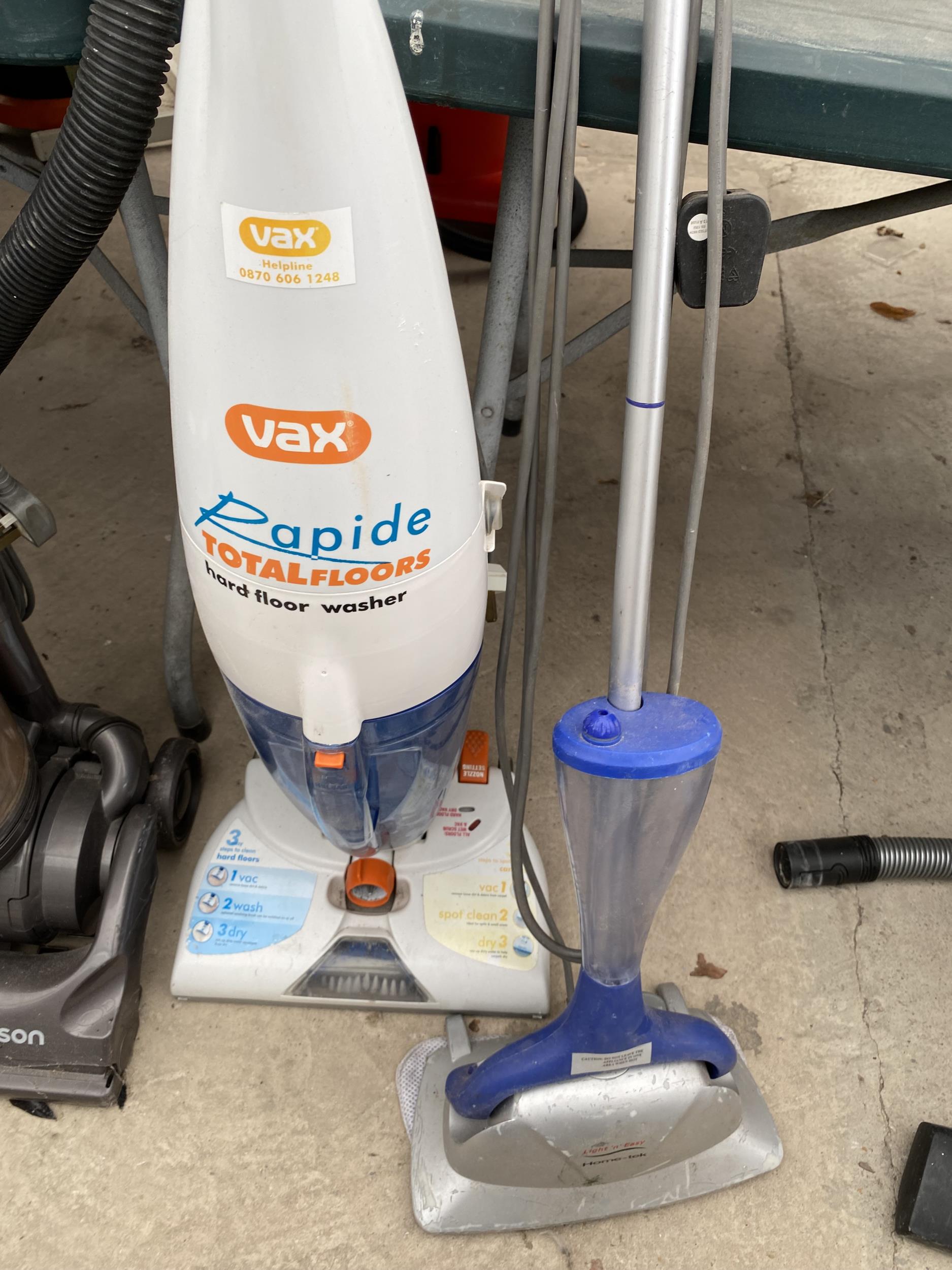 A HOME-TEK STEAM MOP AND A FURTHER VAX HARDFLOOR WASHER - Image 2 of 2
