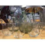 A QUANTITY OF GLASSWARE TO INCLUDE VASES