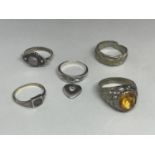 FIVE SILVER RINGS