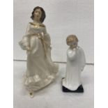 A ROYAL DOULTON FIGURINE HN3728 "FREE SPIRIT" - 19 CM TOGETHER WITH A FURTHER ROYAL DOULTON FIGURINE