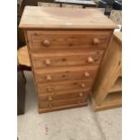 A MODERN PINE CHEST OF SIX DRAWERS, 27.5" WIDE