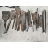 A LARGE QUANTITY OF BREAKER CHISEL BITS