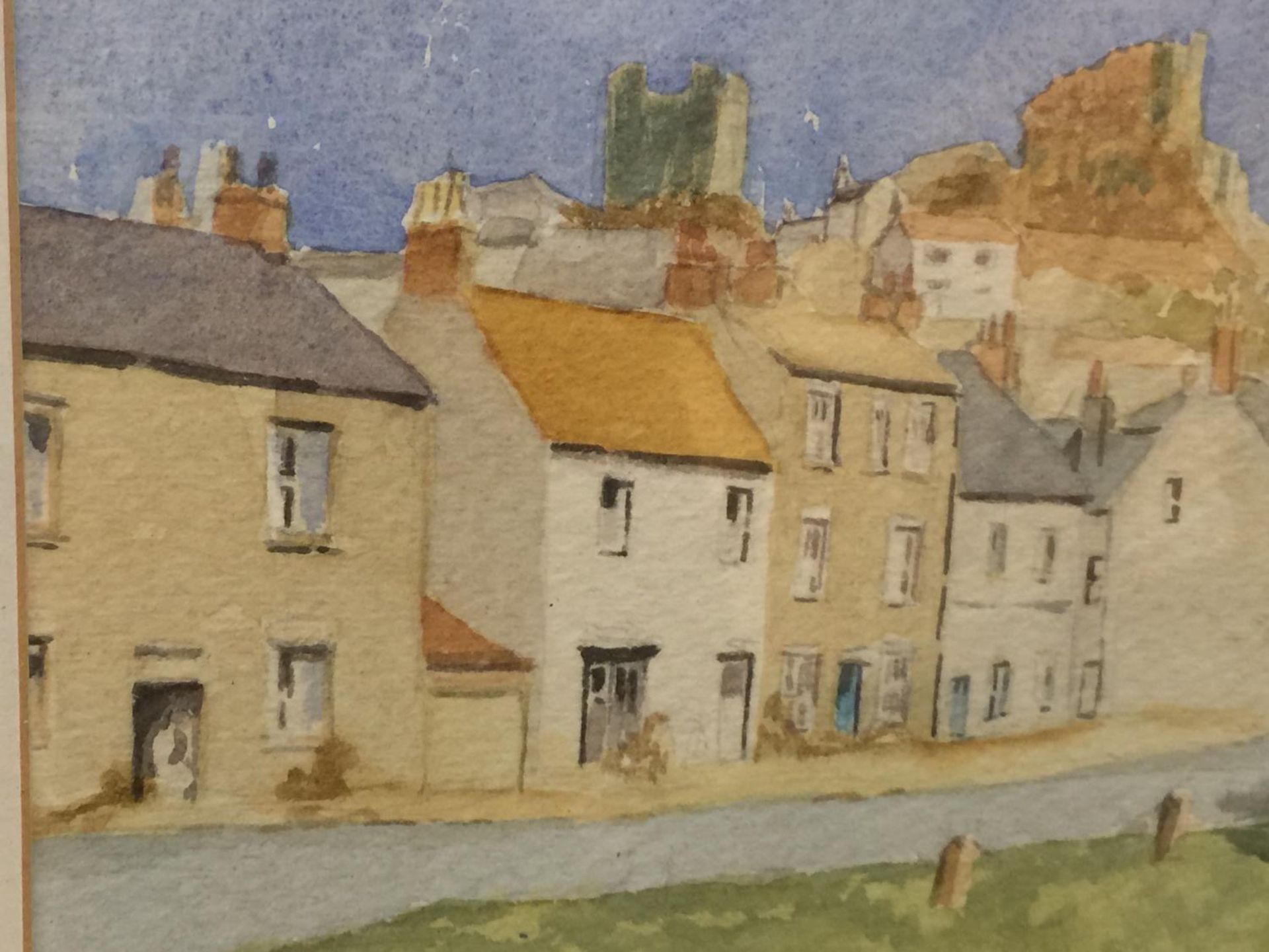 A FRAMED VINTAGE WATER COLOUR OF CORFE CASTLE SIGNED L. WILLIAMS 40CM X 48CM - Image 4 of 4