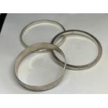 THREE SILVER BANGLES