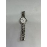 A LADIES' ROTARY SILVER WRIST WATCH