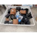 AN ASSORTMENT OF DRAIN PIPE FITTINGS