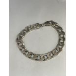 A HEAVY SILVER WRIST CHAIN