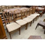 SIX MODERN NEESON BROTHERS HARDWOOD DINING CHAIRS