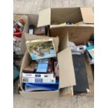 AN ASSORTMENT OF HOUSEHOLD CLEARANCE ITEMS TO INCLUDE BOOKS, JIGSAW AND TWO AMPLIFIERS ETC