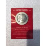 A CAYMAN ISLANDS 1972 STERLING SILVER $25 SPECIMEN COIN