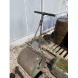 A VINTAGE CAST IRON GARDEN ROLLER