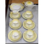 A RARE SHELLEY 21 PIECE ART DECO STYLE TEA SET