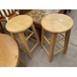 A PAIR OF MODERN STOOLS