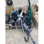 AN ASSORTMENT OF HOUSEHOLD CLEARANCE ITEMS TO INCLUDE HOOVERS AND LAMPS ETC