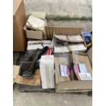 AN ASSORTMENT OF HOUSEHOLD CLEARANCE ITEMS TO INCLUDE MAGAZINES AND TILL ROLL ETC