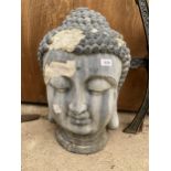 A FIBRE GLASS BUDDHA HEAD A/F