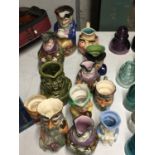 A MIXED LOT OF CHARACTER AND TOBY JUGS TO INCLUDE COVENT GARDEN BILL BY SHORTER & SONS, DARTMOUTH,