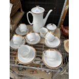 A CREIDLITZ COFFEE SET TO INCLUDE COFFEE POT, MILK JUG, SUGAR BOWL AND SIX CUPS AND SAUCERS