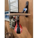 AN ONEX SPEED BOXING PUNCH BAG AND HANGING FRAME