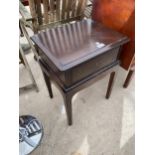 A STAG MINSTREL MAHOGANY BEDSIDE CABINET