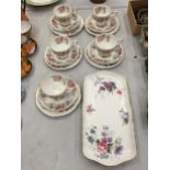 FIVE ROYAL STAFFORD 'ROCHESTER' TRIOS PLUS A SANDWICH TRAY