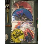 FOUR 7 INCH 45RPM PICTURE DISC SINGLES -2 EAST 17 'IT'S ALRIGHT', EAST 17 'STEAM' AND THE THREE