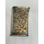 A HALLMARKED BIRMINGHAM SILVER MATCH HOLDER NO LID