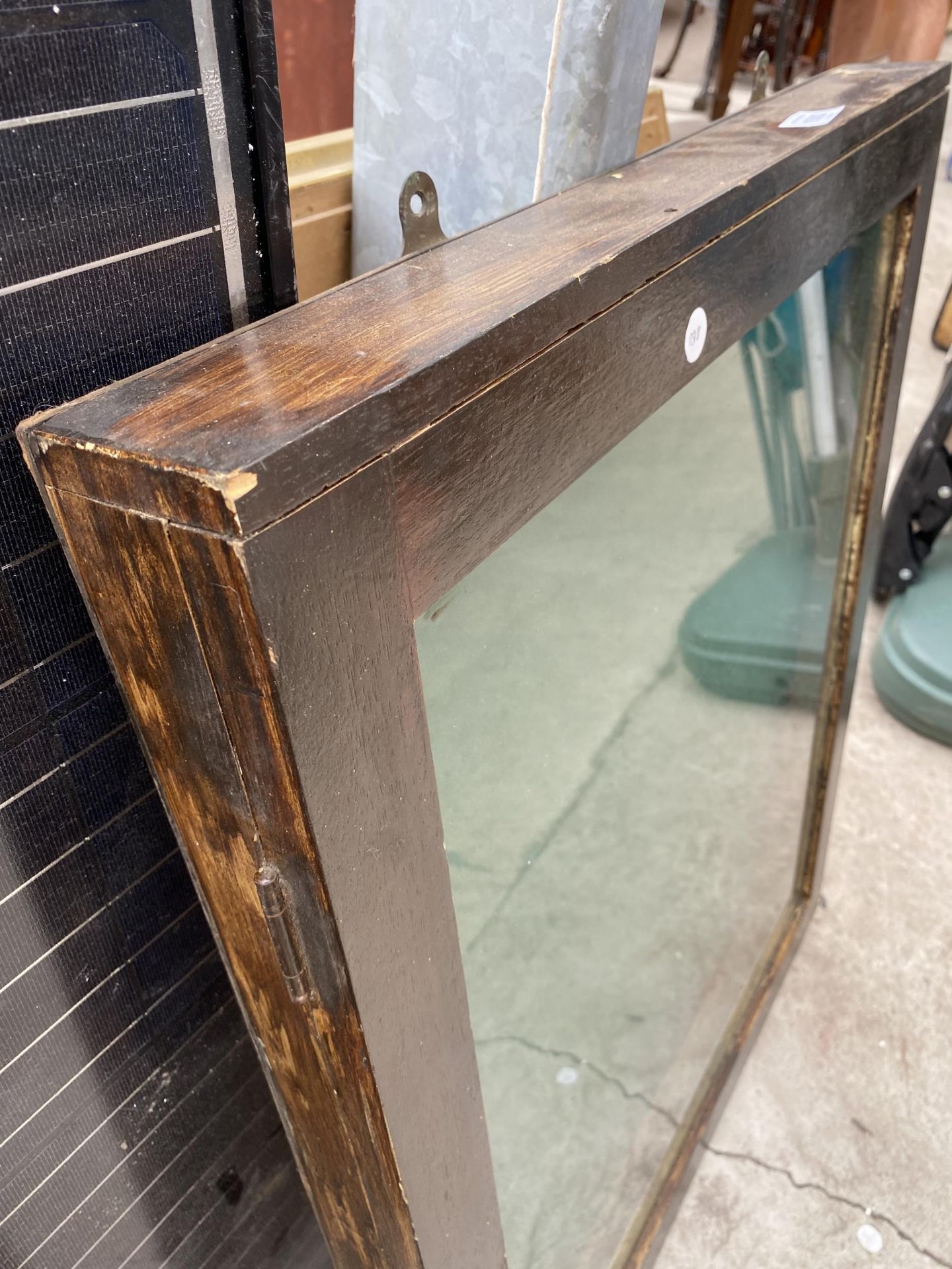 A WOODEN GLAZED DISPLAY CABINET - Image 2 of 2