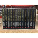 A COMPLETE BOXED SET OF THE INSPECTOR MORSE MYSTERIES BY COLIN DEXTER