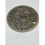 AN 1895 SILVER VICTORIAN SHILLING DRILLED