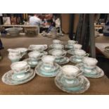 A LARGE QUANTITY OF TUSCAN 'FRESCO' CHINA CUPS, SAUCERS, PLATES, ETC