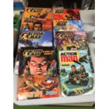 EIGHT ACTION MAN ANNUALS - 1985, 1999, 2000, 2001, 2002, 2003, 2004 AND 2005