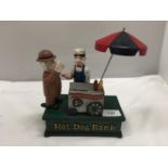 A CAST VINTAGE STYLE 'HOT DOG' MONEY BANK