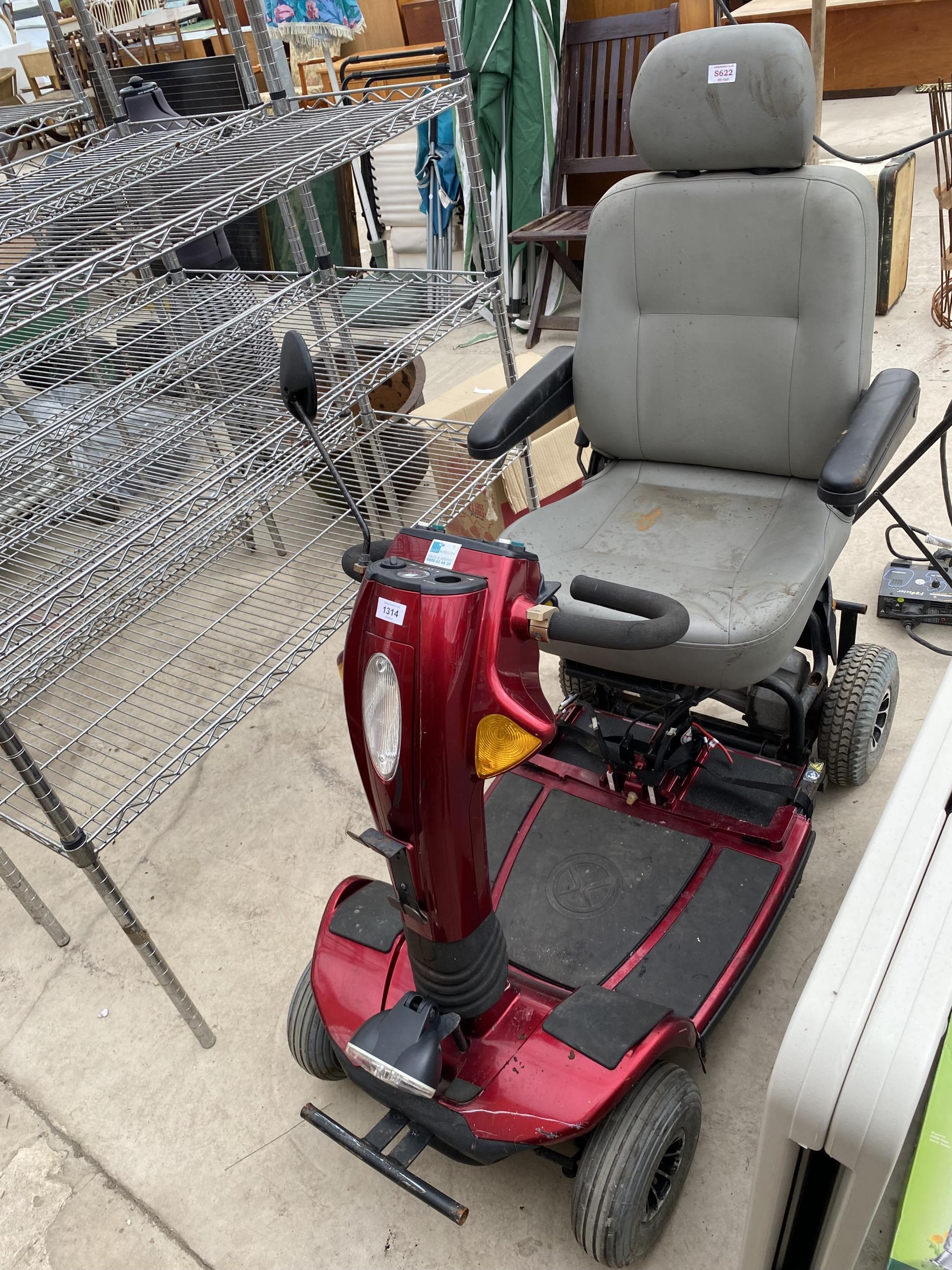 A RED MOBILITY SCOOTER