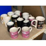 A MIXED LOT OF COLLECTABLE MUGS TO INCLUDE MUMMY RULES, ROCKER, DADDY ROCKS, THE BOSS ETC