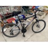 AN APOLLO FS26S MOUNTAIN BIKE WITH FRONT AND REAR SUSPENSION AND 21 SPEED SHIMANO GEAR SYSTEM