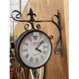 A VINTAGE STYLE WALL HANGING CLOCK 'PADDINGTON STATION LONDON NW15'