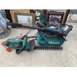 A BOSCH PRESSURE WASHER AND A QUALCAST ELECTRIC HEDGE TRIMMER